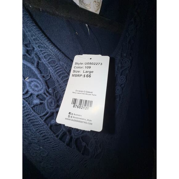 Suzanne Betro Weekend Women's Long Sleeve Top Large Blue Scoop Neck - Picture 2 of 4